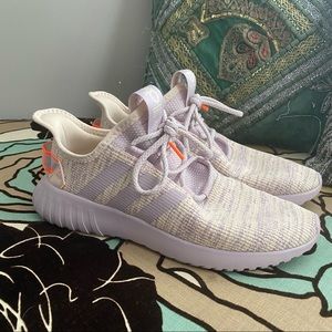 Adidas Cloudfoam Lavender & Neon Orange Sneakers